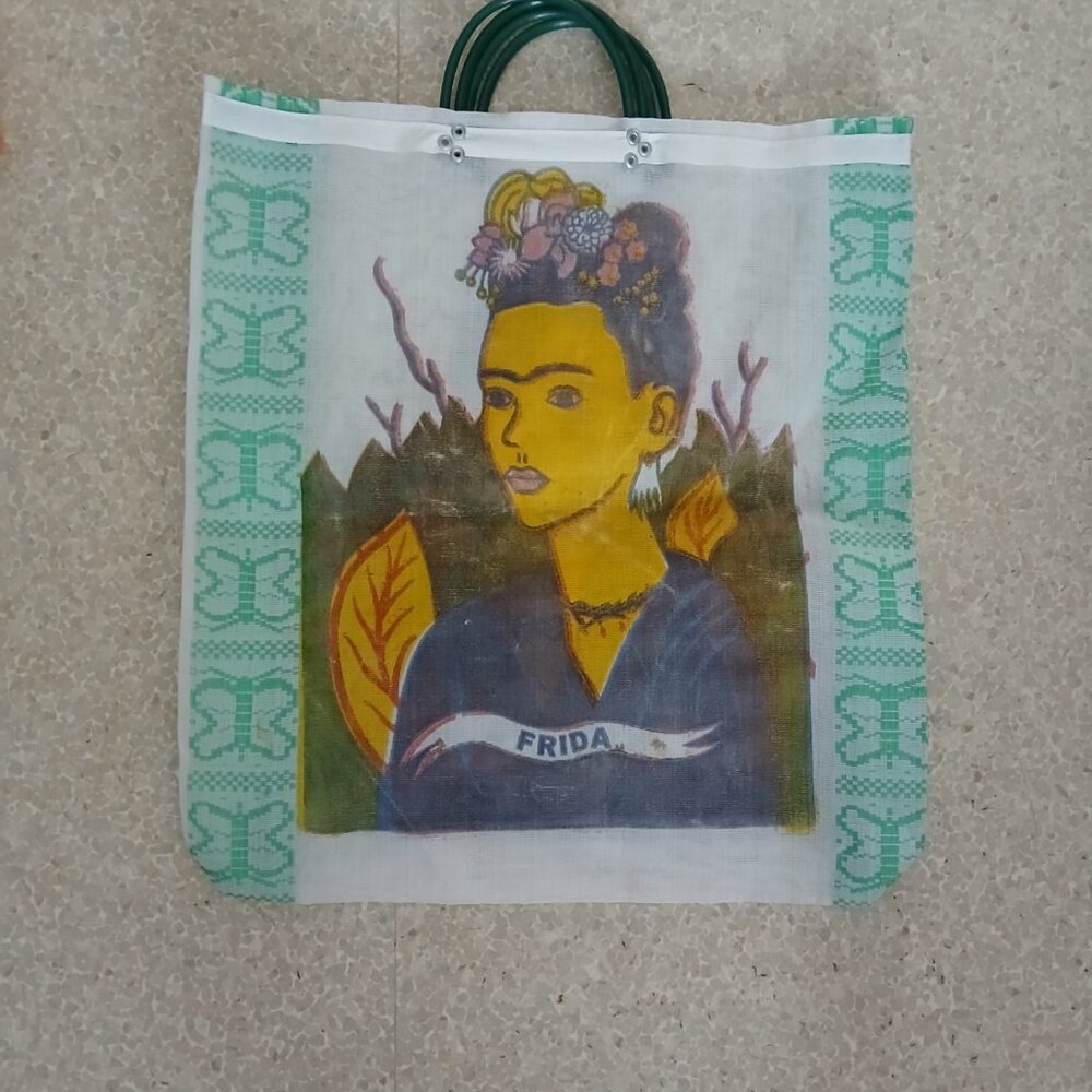 Frida Kalho mesh bag great for groceries and shopping - NEW